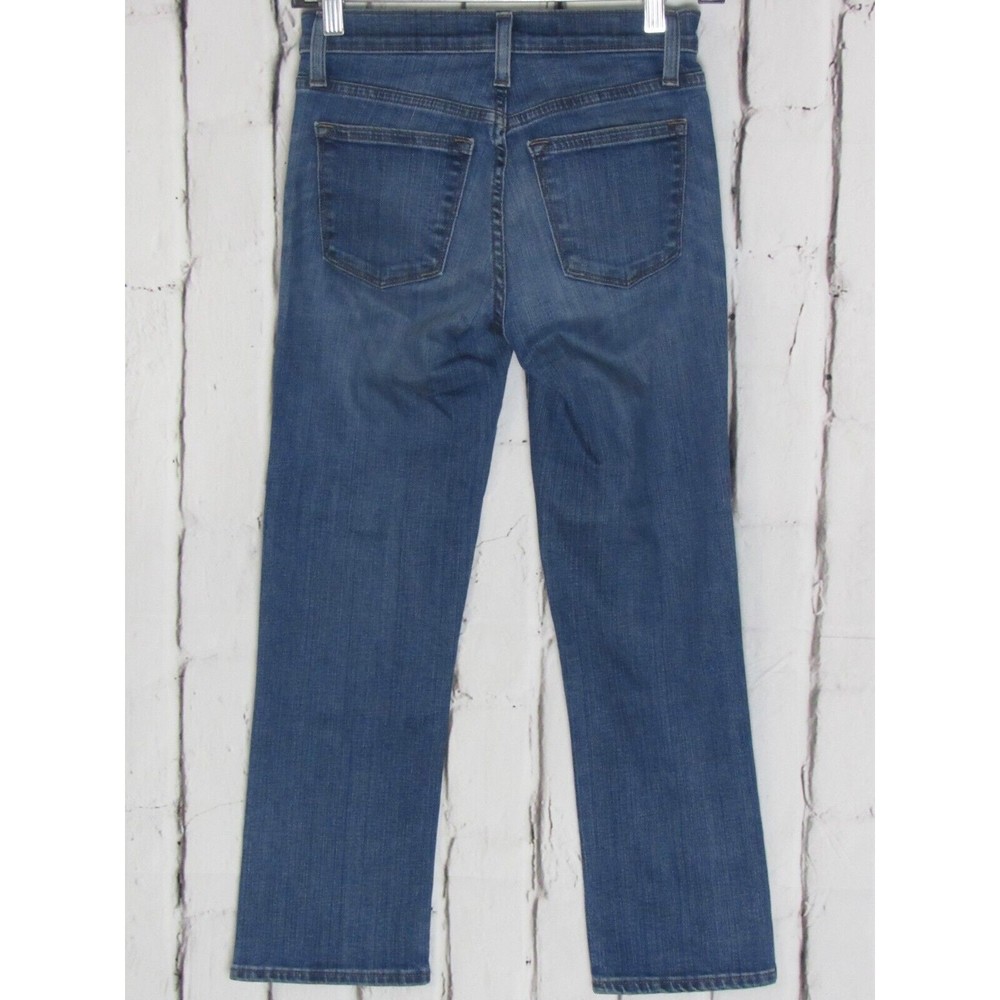 j. crew women jeans size 24 blue vintage cropped midrise sandblasted denim - Picture 2 of 4